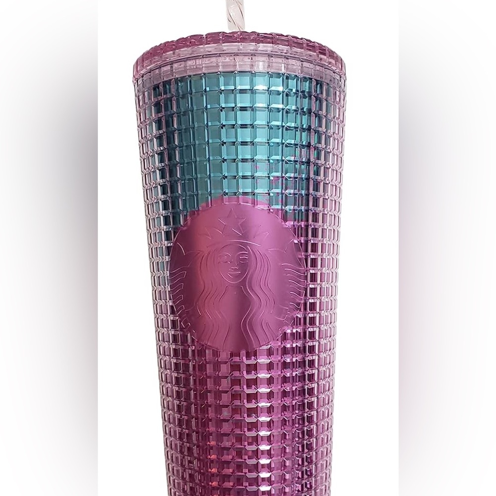 Purple/Blue Ombré Grid Venti Starbucks Cup